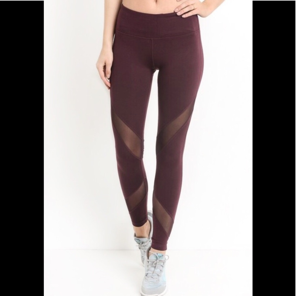 BOUTIQUE INVENTORY CLEAR OUT: Wine Mesh Leggings